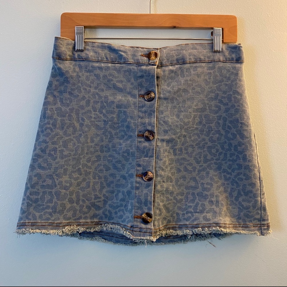 TREE OF LIFE DENIM SKIRT